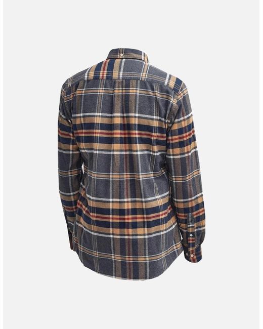 Barbour Blue Ronan Long Sleeved Check Shirt for men