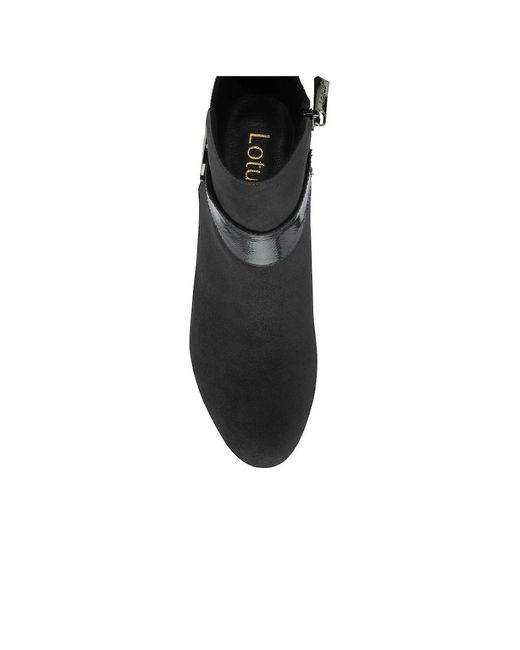 Lotus Black Kirsty Ankle Boots