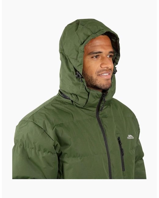 Trespass Green Clip Padded Jacket for men