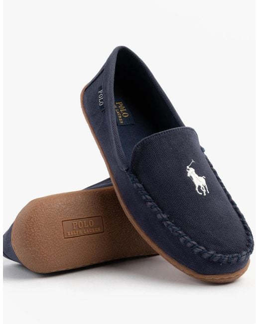 Polo Ralph Lauren Blue Brenan Slippers/Paper for men