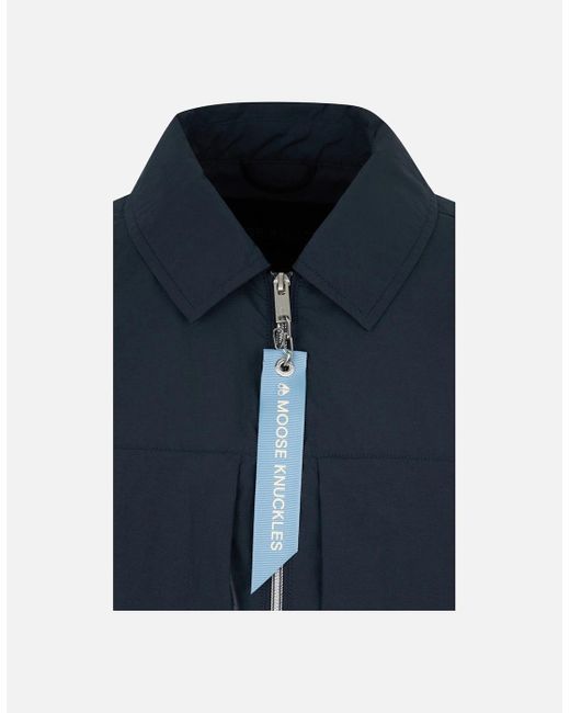 Moose Knuckles Blue Waverly Shirt Jacket 833 for men