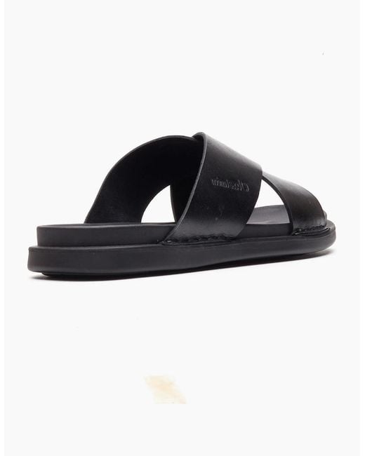 Base London Black London Drift Leather Sandals for men