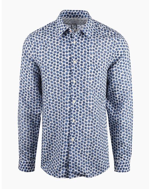 Paul Smith Blue Ls Reg Fit Shirt for men