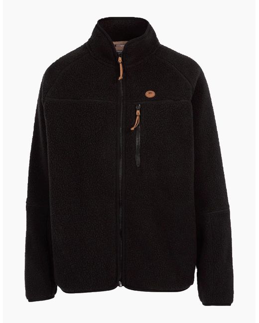 Trespass Black Ladies Quake Leather Trim Fleece Jacket