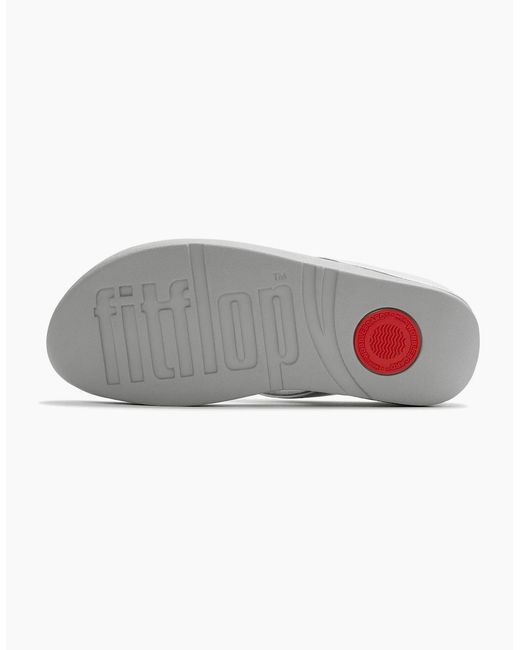 Fitflop White Fino Toe-Post Polyurethane Sandals