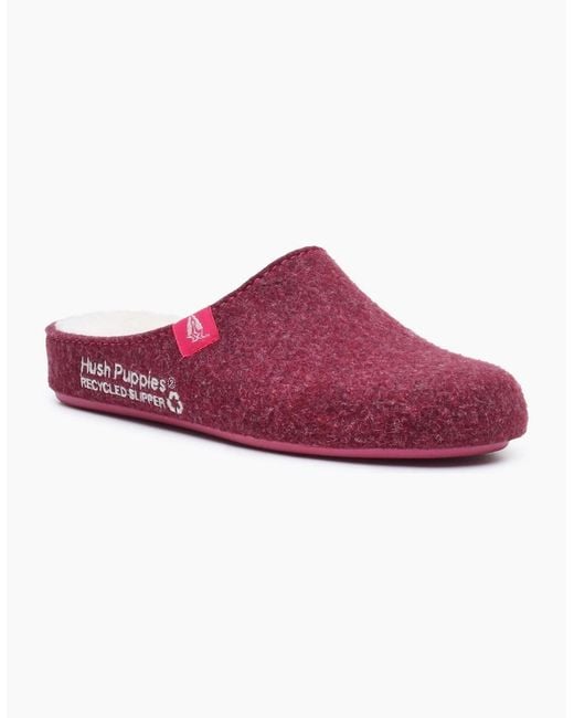 Hush Puppies Red The Good Slipper Polyester Bordeaux Slippers