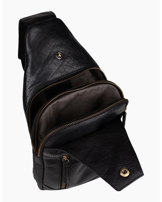 Lakeland Leather Black Keswick Sling Bag