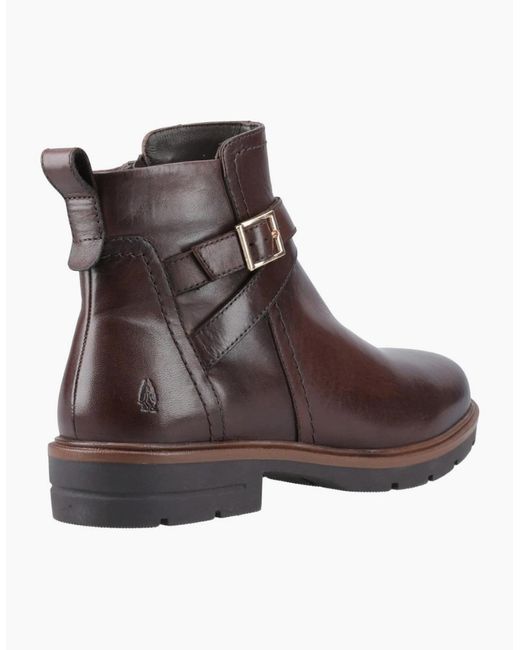 Hush Puppies Brown Tove Buckle Ankle Boots