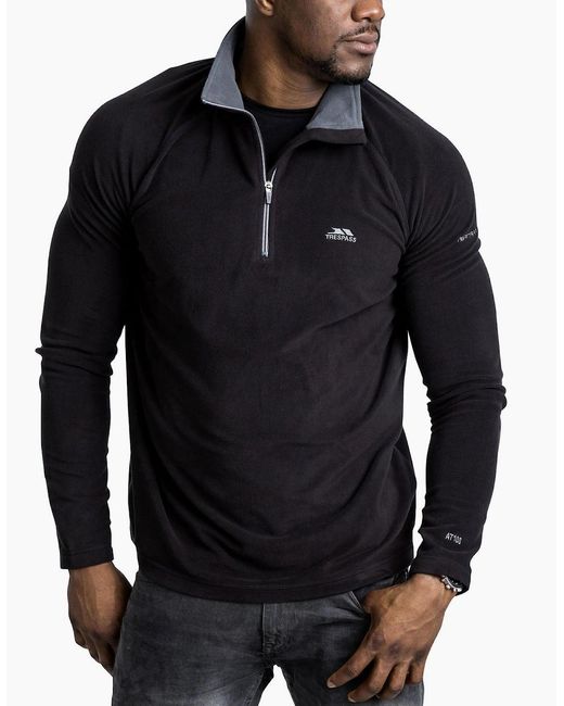Trespass Gray Blackford Half Zip Pullover Fleece for men