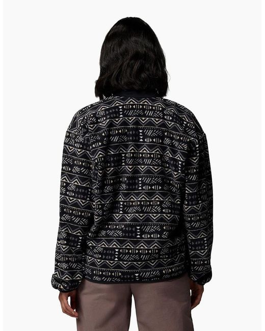 Columbia Black Sequoia Grove Printed Half Zip Polyester Fleece Pullover