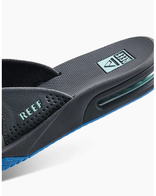 Reef Black Fanning Sandals Gunmetal/Ocean for men