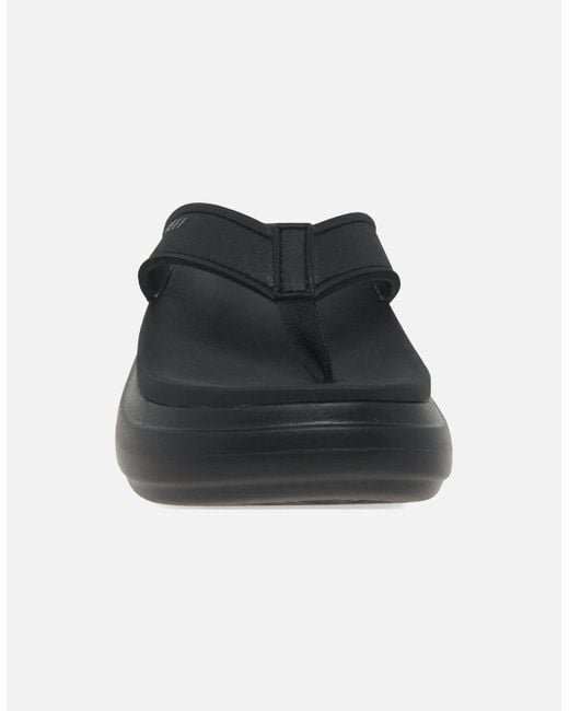 Reef Black Cushion Bondi Toe Post Sandals