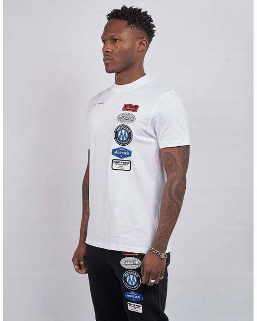Mercier White Hybrid Badge T-Shirt for men
