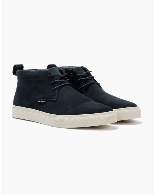 Ben Sherman Blue Parkway Suede Boots for men