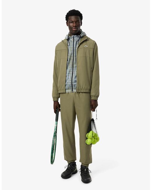 Lacoste Green Water-Repellent Sport Track Jacket for men