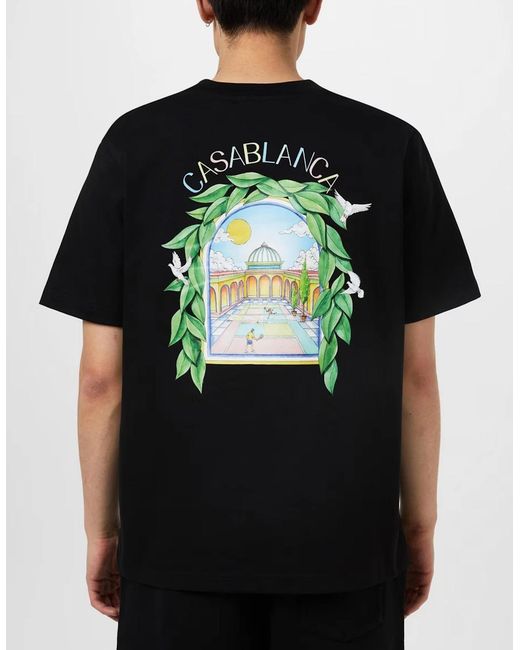 Casablanca Black L'Arche De Tennis Tee