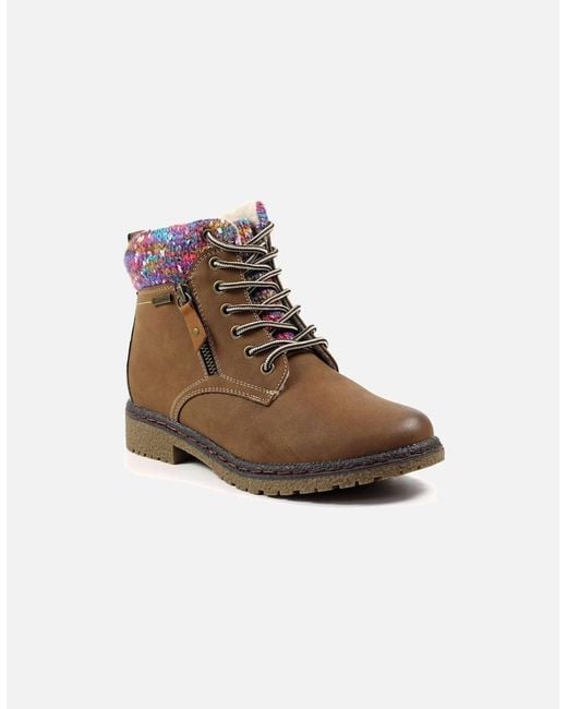 Lunar Brown Jalapeno Tan Waterproof Ankle Boot Glb099