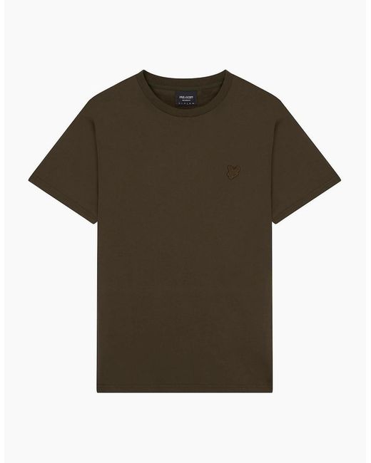 Lyle & Scott Green Lyle & Scott Branded Chest Logo T-Shirt for men