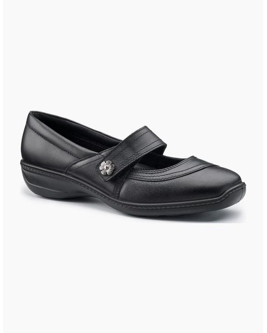Hotter Black Charity Mary Jane Shoes