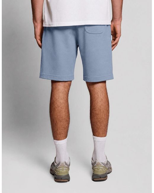Lyle & Scott Blue Cotton Sweat Shorts for men