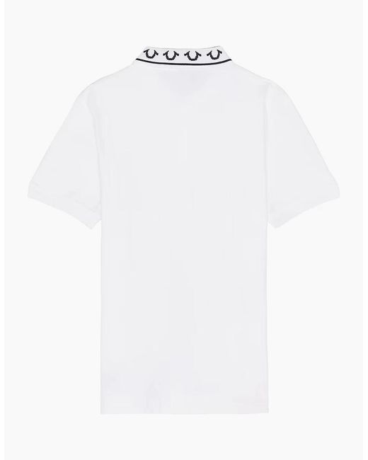 True Religion White Polo Shirt Relaxed Fit Branded Collar Ss Pique Polo Shirts for men