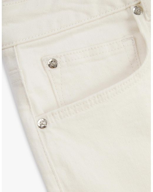 Vingt Quatre Denim White Vingt Quatre Slim Fit Chalk Jeans for men