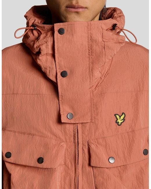 Lyle & Scott Orange Water Resistant Guard Parka for men