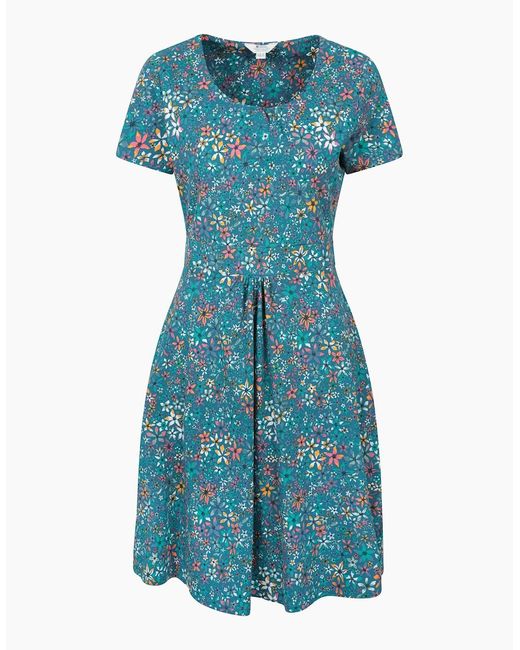 Mountain Warehouse Blue Ladies Orchid Floral Uv Dress