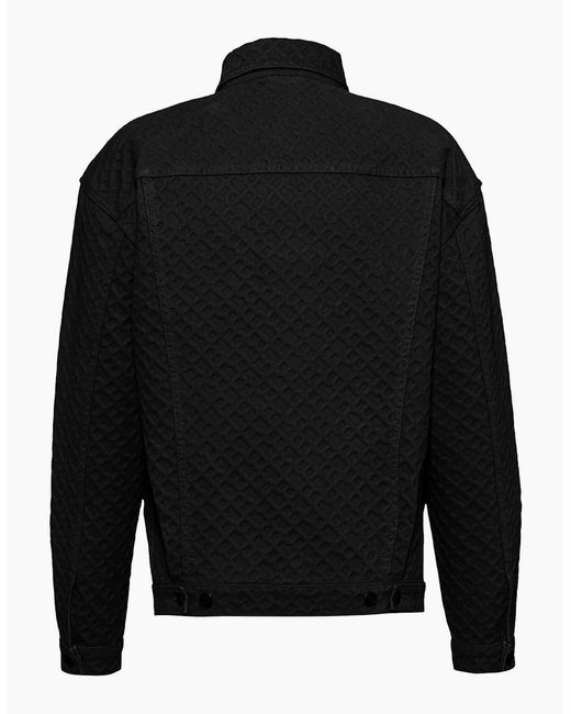 Boss Black Collared Neck Trucker Regular Fit Jacket for men