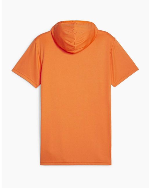 PUMA Orange Hoops Team Short Sleeve Performance T-Shirt for men