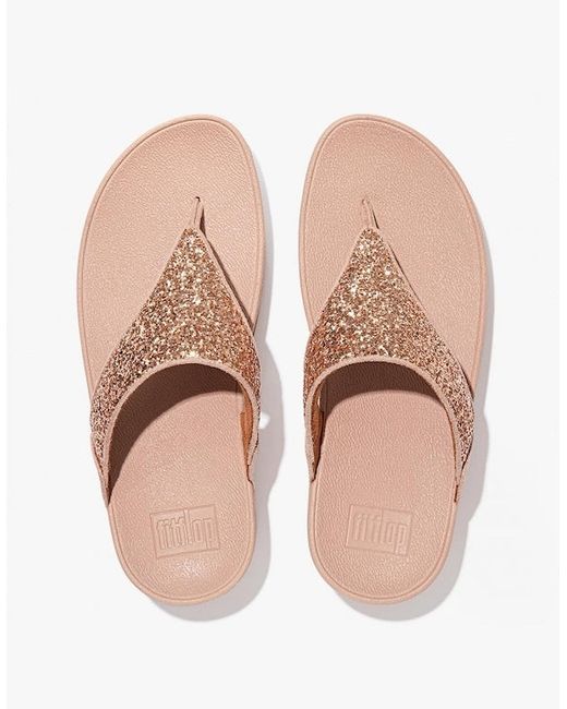 Fitflop Pink Glitter Flat Sandals