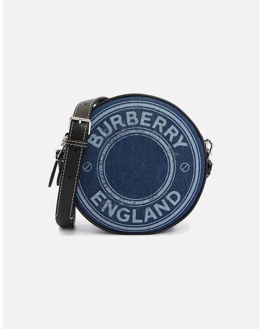 Burberry Blue Mini Louise Round Denim Crossbody Bag