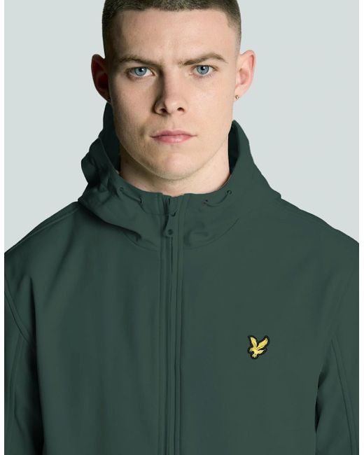 Lyle & Scott Green Mesh Back Softshell Jacket for men