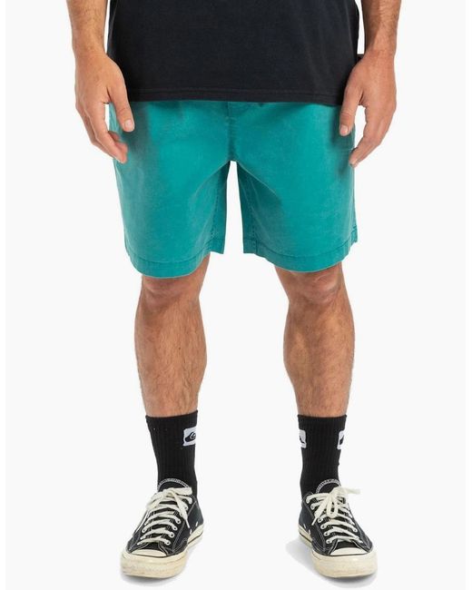 Quiksilver Green Taxer 18" Sweat Shorts for men