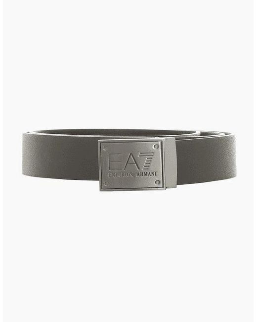 EA7 Gray Buckle/Duffel Bag Reversible Belt