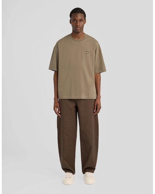 Lyle & Scott Natural Boxy Cotton T-Shirt for men