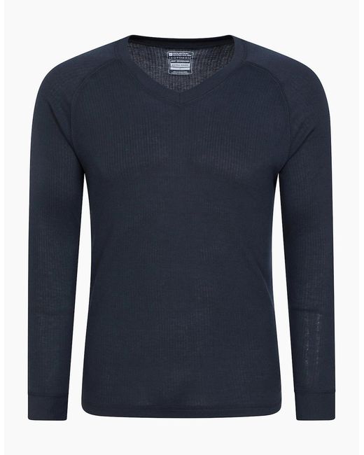 Mountain Warehouse Gray Talus V Neck Thermal Top for men