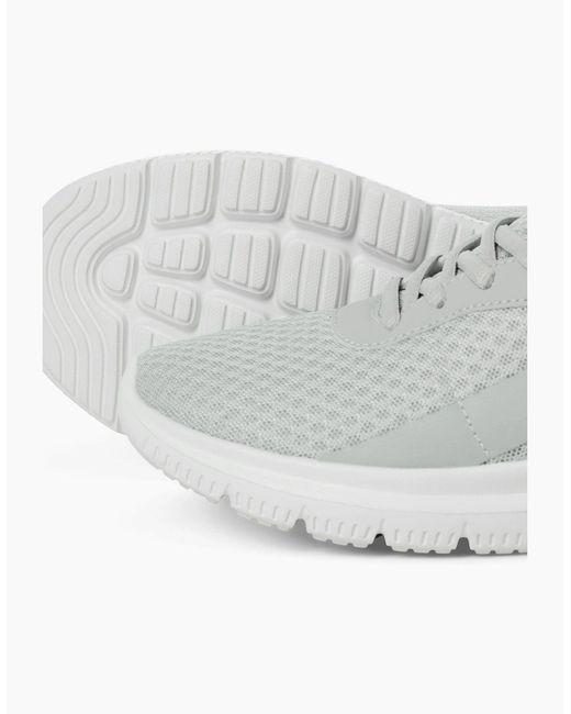 Jack & Jones Gray Taylor Mesh Polyurethane Vapour Standard Trainers for men