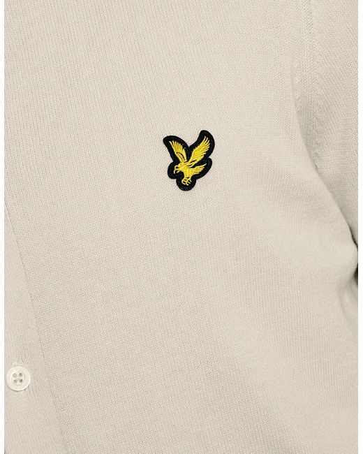 Lyle & Scott Natural Cotton Knitted Shirt for men