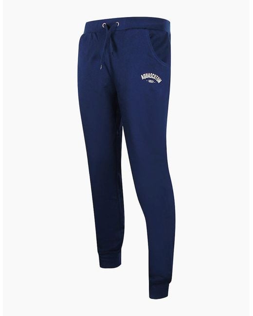 Aquascutum Blue Old School Crewneck Tracksuit Set