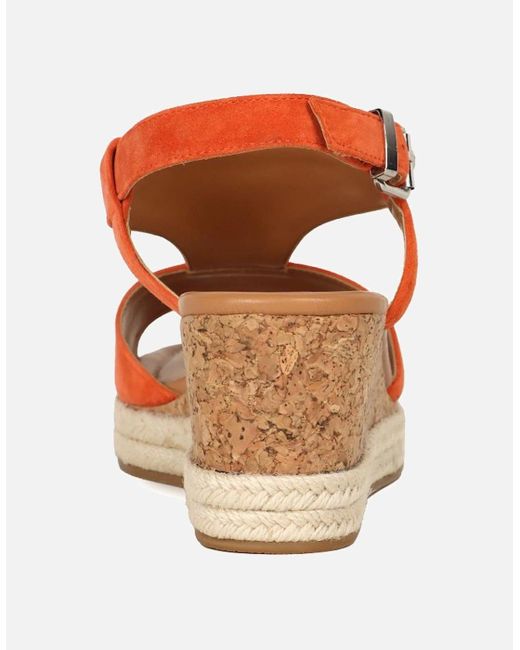 Lotus Orange Madalene Wedge Heel Sandals