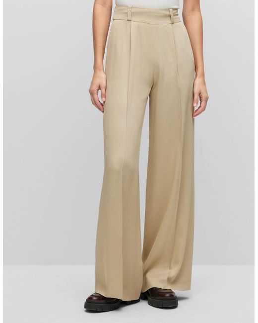 Boss Natural Haniana-1 Relaxed-Fit Trousers