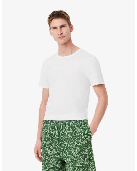 Lacoste White 3-Pack Plain T for men