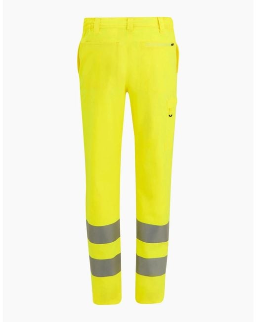 Regatta Yellow Stretch Hi-Vis Trousers for men