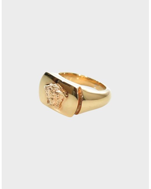 Versace Metallic Medusa Ring for men