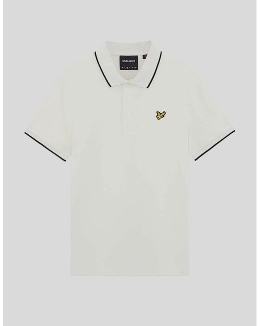 Lyle & Scott White Tipped Polo Shirt for men