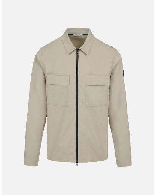 Sandbanks Natural Gabardine Overshirt Stone for men