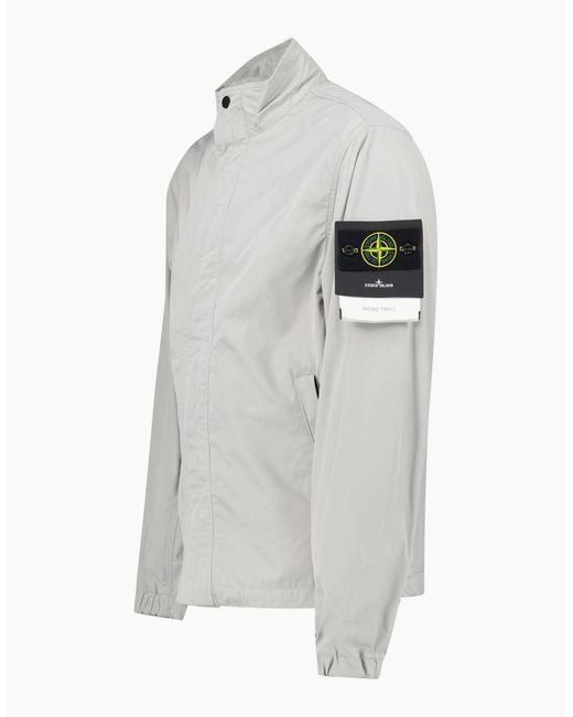 Stone Island White Micro Twill Jacket for men