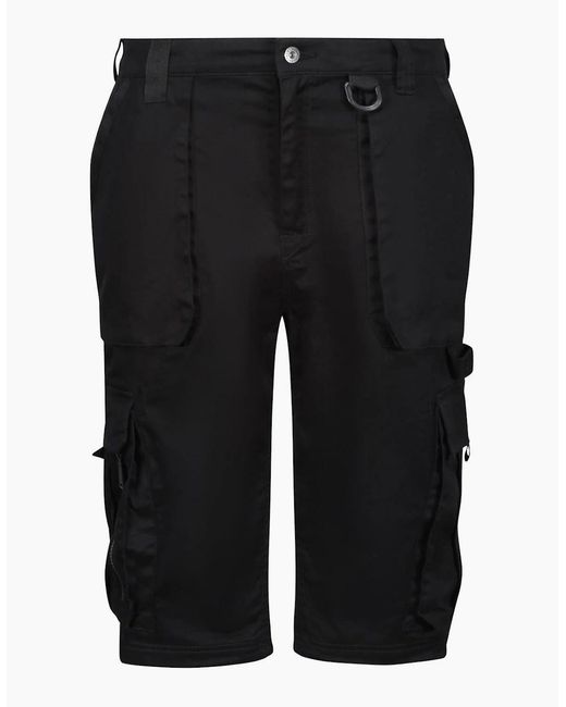 Regatta Black Solid Cargo Shorts for men