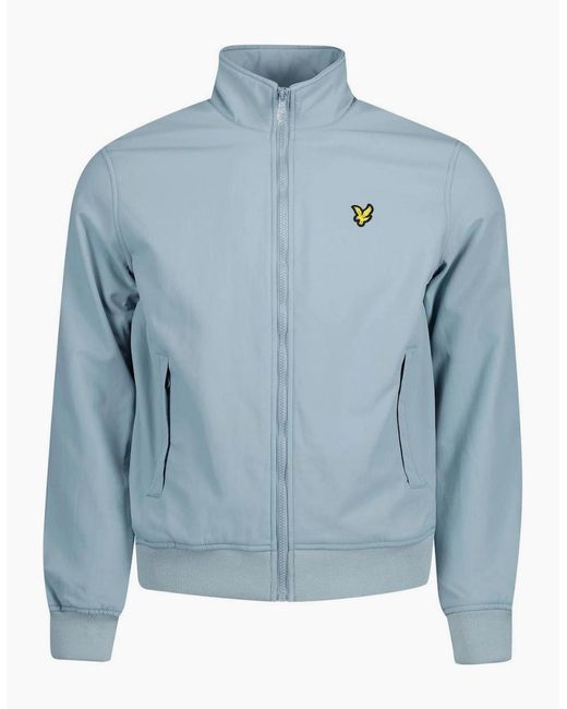 Lyle & Scott Blue Lyle & Scott Fleece Lined Funnel Neck Away Jacket for men